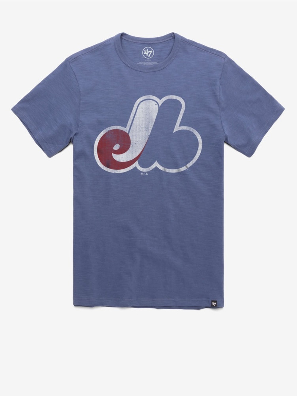 47 Blue Tee with Red & White Logo